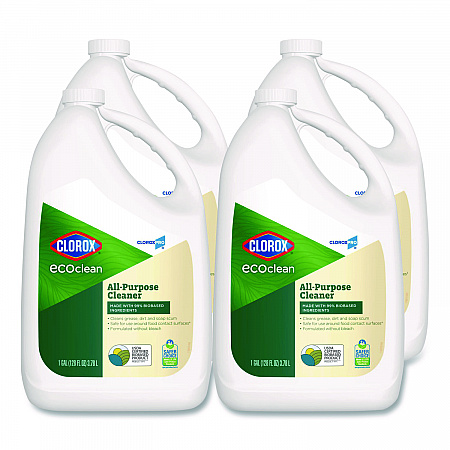 Clorox Pro EcoClean All-Purpose Cleaner, Refill, Unscented, 128 oz Bottle, 4/Carton (60278CT)