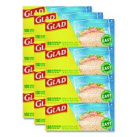 Fold Top Food Storage Plastic Sandwich Bags, 6.5 x 5.5, Clear, 180 Bags/Box, 12 Boxes/Carton (60771)