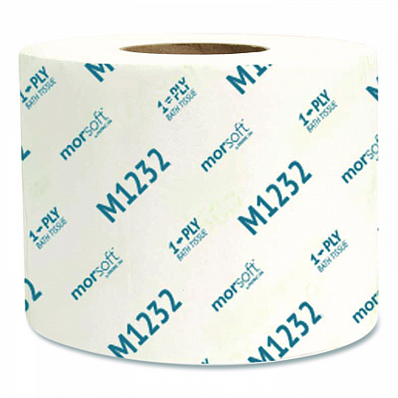 Morsoft Controlled Bath Tissue, Septic Safe, 1-Ply, White, 1,200 Sheets/Roll, 48 Rolls/Carton (M1232)
