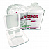 Foam Hinged Lid Containers, 3-Compartment, 7.56 x 8.25 x 2.38, White, Foam, 200/Carton (12109)
