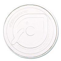 GreenStripe Cold Cup Flat Lids, Fits 9 oz to 24 oz Cold Cups, Plastic, Clear, 100/Pack, 10 Packs/Carton (EPFLCC)