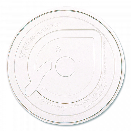 GreenStripe Cold Cup Flat Lids, Fits 9 oz to 24 oz Cold Cups, Plastic, Clear, 100/Pack, 10 Packs/Carton (EPFLCC)