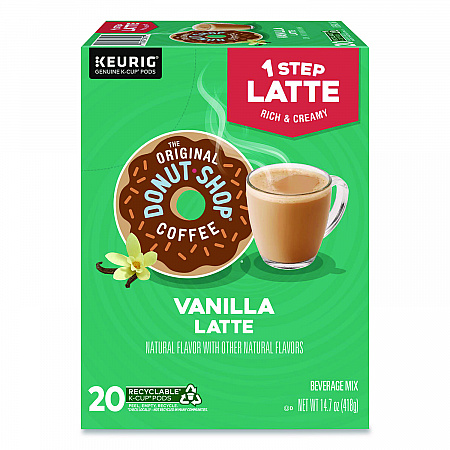 Vanilla One Step Latte K-Cups, 20/Box (8177)