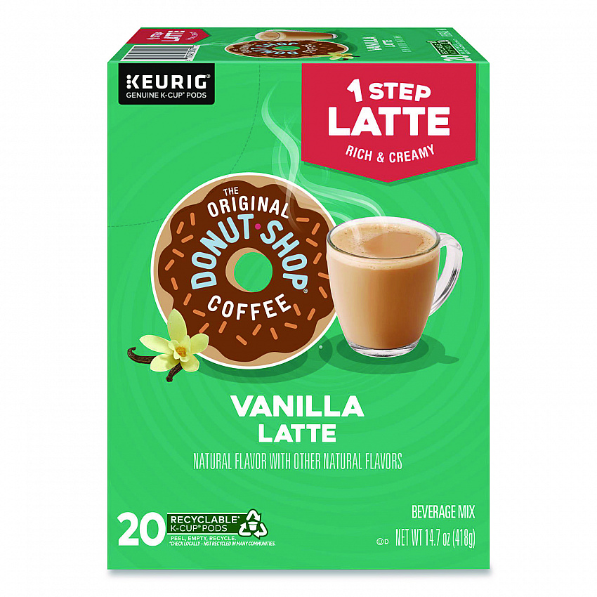 Vanilla One Step Latte K-Cups, 20/Box (8177)