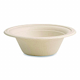 Nourish Molded Fiber Tableware, Compostable, Bowl, Sugarcane, 12 oz, White, 1,000/Carton (VWBL12NFA)