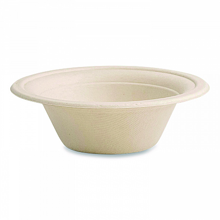 Nourish Molded Fiber Tableware, Compostable, Bowl, Sugarcane, 12 oz, White, 1,000/Carton (VWBL12NFA)