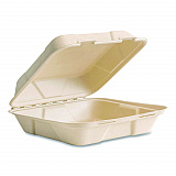 Nourish Molded Fiber Takeout Containers, Compostable, 9 x 9 x 3, Natural, Sugarcane, 200/Carton (VWHC91NFA)
