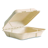Nourish Molded Fiber Takeout Containers, Compostable, 9 x 9 x 3, Natural, Sugarcane, 200/Carton (VWHC91NFA)