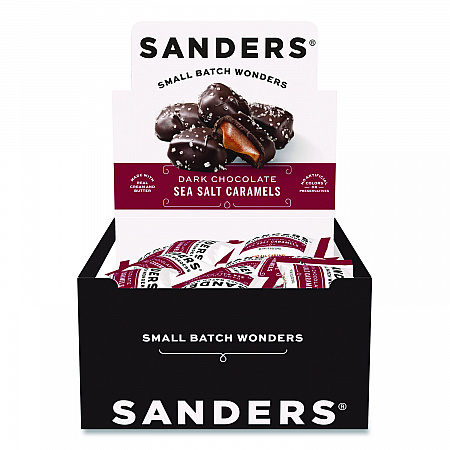 Small Batch Wonders Snack Size Dark Chocolate Sea Salt Caramels, 0.5 oz Individually Wrapped, 48/Box (KAR04002)