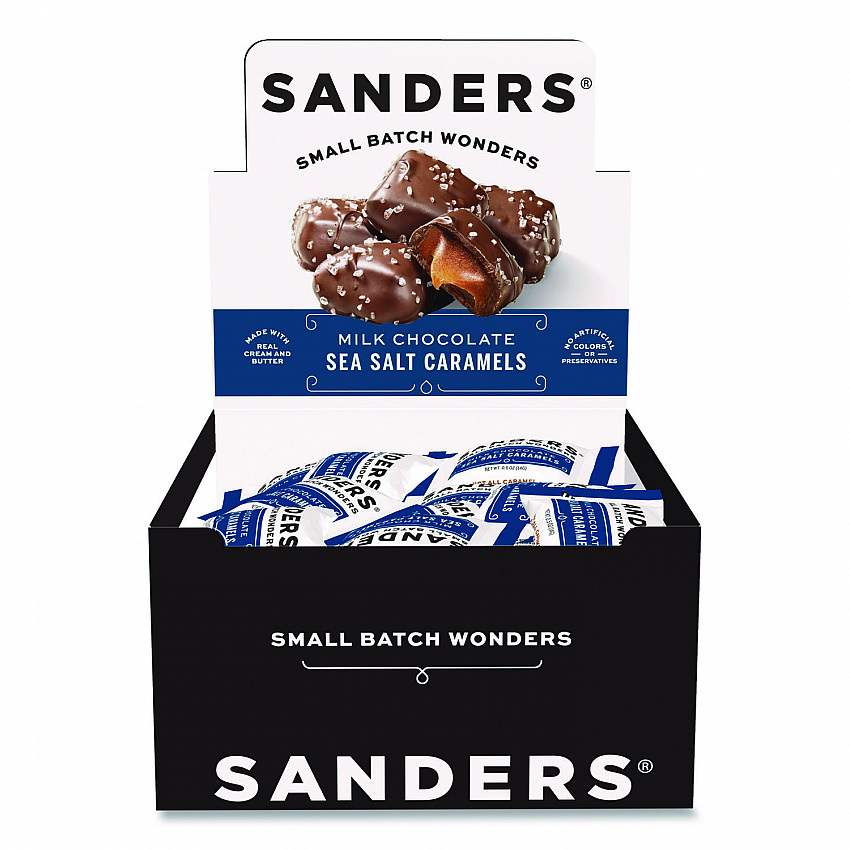 Small Batch Wonders Snack-Size Milk Chocolate Sea Salt Caramels, 0.5 oz Individually Wrapped, 48/Box (KAR27163)