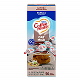 Plant-Based Oat Milk Liquid Creamers, Natural Vanilla, 0.38 oz Mini Cups, 50/Box (19891BX)