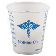 Dart Paper Medical and Dental Graduated Cups, 3 oz, White/Blue, 100/Bag, 50 Bags/Carton (R3)