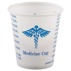 Dart Paper Medical and Dental Graduated Cups, 3 oz, White/Blue, 100/Bag, 50 Bags/Carton (R3)