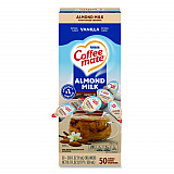 Plant-Based Almond Milk Non-Dairy Liquid Creamer Singles, Natural Vanilla, 0.38 oz Mini Cups, 50/Box (42258BX)