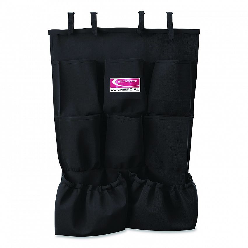 8-Pocket Organizer for Suncast Commercial Full-Size and Compact Housekeeping Carts, 19.5" x 1.67" x 26.83", Black (HKCBAG04D)