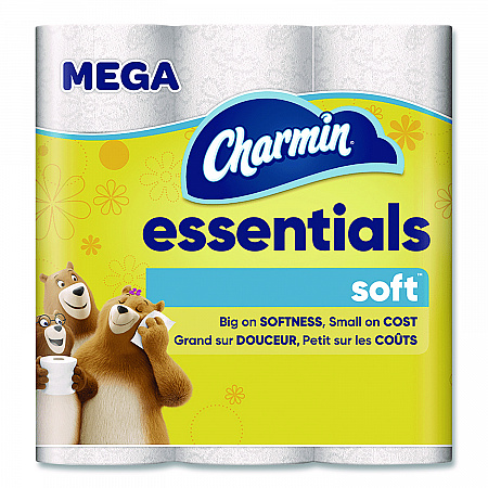 Essentials Soft Bathroom Tissue, Septic Safe, 2-Ply, White, 330 Sheets/Roll, 9 Rolls/Pack, 4 Packs/Carton (04536)