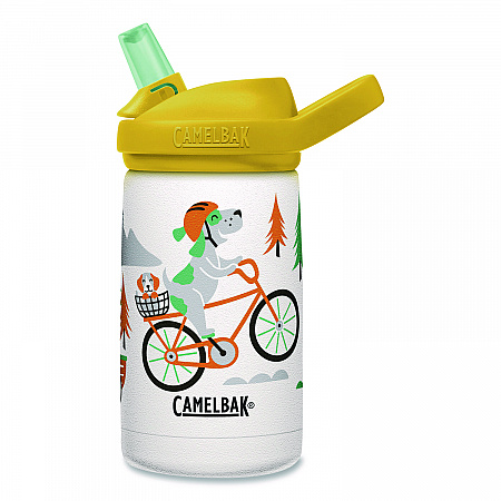 Eddy + Kids Water Bottle, Biking Dogs Design, 12 oz, Multicolor (2665107035)