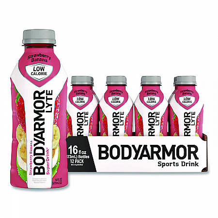 LYTE Sports Drink, Strawberry Banana, 16 oz Bottle, 12/Pack (411896)
