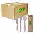 Wood Cutlery, General Purpose, Fork/Knife/Napkin/Spoon, Natural, 500/Carton (EPS215)