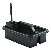 Toilet Brush Caddy Kit, 8" Handle, Black (HKCTBKIT)