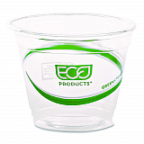 GreenStripe Renewable and Compostable Cold Cups, 9 oz, Plastic, Clear, 50/Pack, 20 Packs/Carton (EPCC9SGS)