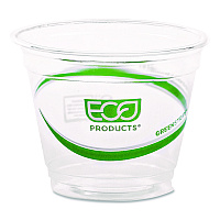 GreenStripe Renewable and Compostable Cold Cups, 9 oz, Plastic, Clear, 50/Pack, 20 Packs/Carton (EPCC9SGS)