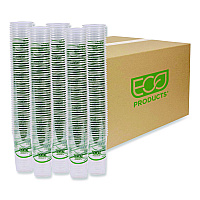 GreenStripe Renewable and Compostable PLA Cold Cups, 24 oz, Plastic, Clear, 50/Pack, 20 Packs/Carton (EPCC24GS)