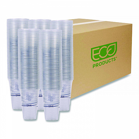 BlueStripe 25% Recycled Content Cold Cups, 20 oz, Plastic, Clear/Blue, 1,000/Carton (EPCR20)