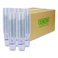 BlueStripe Recycled Content Clear Plastic Cold Drink Cups, 24 oz, 600/Carton (EPCR24)