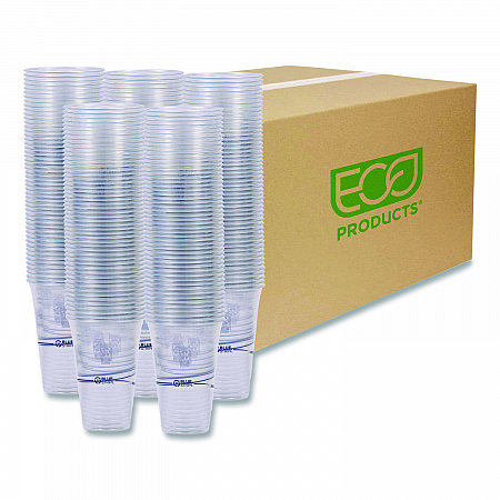 BlueStripe Recycled Content Clear Plastic Cold Drink Cups, 24 oz, 600/Carton (EPCR24)