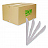 Plantware Compostable Cutlery, Knife, Plastic, Pearl White, 50/Pack, 20 Packs/Carton (EPS011)
