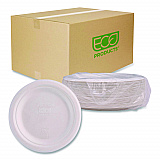 Vanguard Renewable and Compostable Sugarcane Plates, 7" dia, White, 1,000/Carton (EPP011NFA)