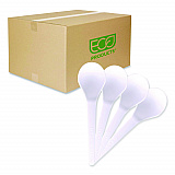 Plantware Compostable Soup Spoon, Heavyweight, Plastic, White, 50/Pack, 20 Packs/Carton (EPS014)