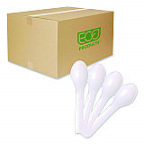 Plantware CPLA Tasting Spoon, Plastic, 3", White, 2,000/Carton (EPS016)