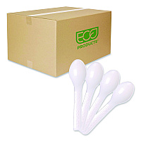 Plantware CPLA Tasting Spoon, Plastic, 3", White, 2,000/Carton (EPS016)