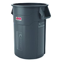 Injection Molded Utility Trash Can, 44 gal, Plastic/Resin, Gray (TCU44)