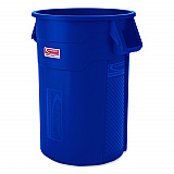Injection Molded Utility Trash Can, 44 gal, Plastic/Resin, Blue (TCU44BL)