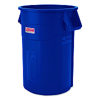 Injection Molded Utility Trash Can, 44 gal, Plastic/Resin, Blue (TCU44BL)