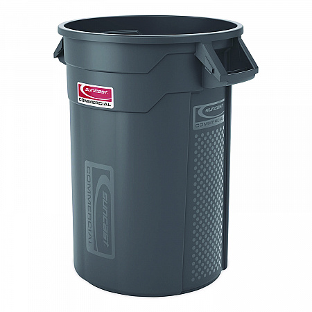 Injection Molded Utility Trash Can, 32 gal, Plastic/Resin, Gray (TCU32)