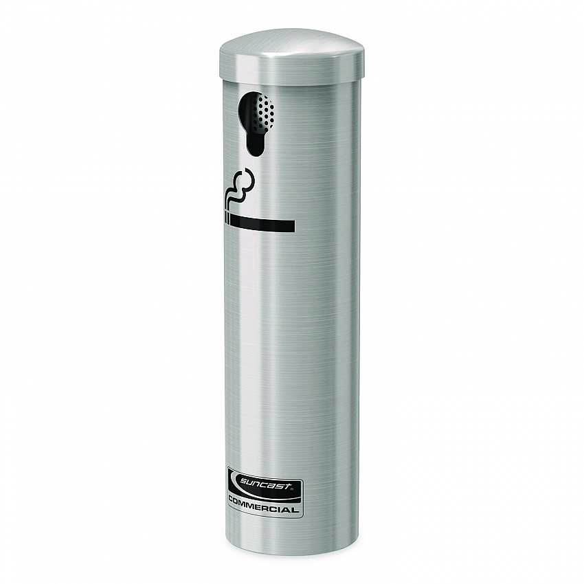 Smokers Ashtray Receptacle Attachment, Stainless Steel, Silver, Black (MSO415)