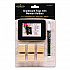 Tabletop Chalkboard Tag, Black Surface, Teak Wood Holder, 3 x 4, 6/Pack (EGPHD0508S)