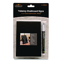 Tabletop Chalkboard Signs, Black Surface, 4 x 6, 3/Pack (EGPHD0509S)