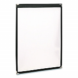 Menu Holder For 8.5 x 11 Menus, Portrait Orientation, 2-View, 9.3 x 12 Holder, Clear/Black/Silver, 10/Pack (SPLSMENU2)