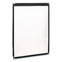 Menu Holder For 8.5 x 11 Menus, Portrait Orientation, 2-View, 9.3 x 12 Holder, Clear/Black/Silver, 10/Pack (SPLSMENU2)