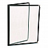 Menu Holder For 8.5 x 11 Menus, Portrait Orientation, 4-View, 9.6 x 12 Holder, Clear/Black/Silver, 10/Pack (SPLSMENU4)