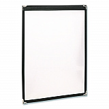 Menu Holder For 8.5 x 11 Menus, Portrait Orientation, 9.3 x 11.9 Holder, Clear/Black/Gold (SPLSMENU21PK)