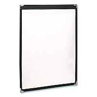 Menu Holder For 8.5 x 11 Menus, Portrait Orientation, 9.3 x 11.9 Holder, Clear/Black/Gold (SPLSMENU21PK)
