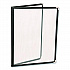 Menu Holder For 8.5 x 11 Menus, Portrait Orientation 4-View, 9.6 x 11.9, Clear/Black/Silver (SPLSMENU41PK)