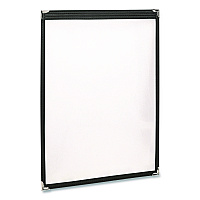 Menu Holder For 11 x 17 Menus, Portrait Orientation, 11.7 x 18, Clear/Black/Silver (SPLSMENU1117)