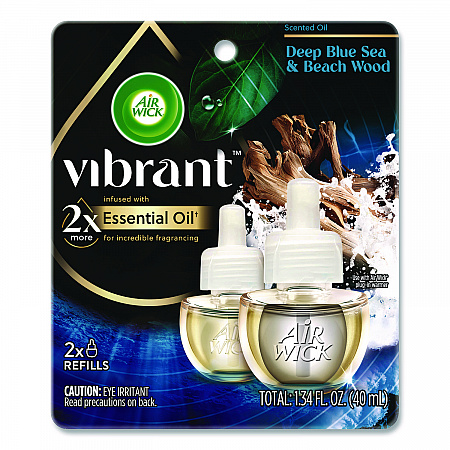 Scented Oil Refill, Deep Blue Sea and Beach Wood, 0.67 oz, 2/Pack (6233800123)